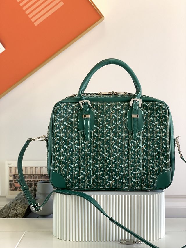 Goyard original canvas ambassade document case GY0060 green