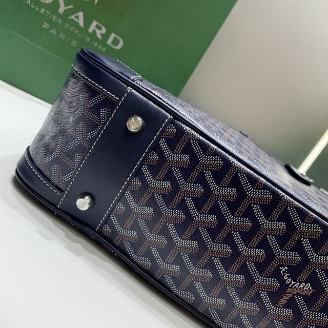 Goyard original canvas ambassade document case gm GY0063 navy blue