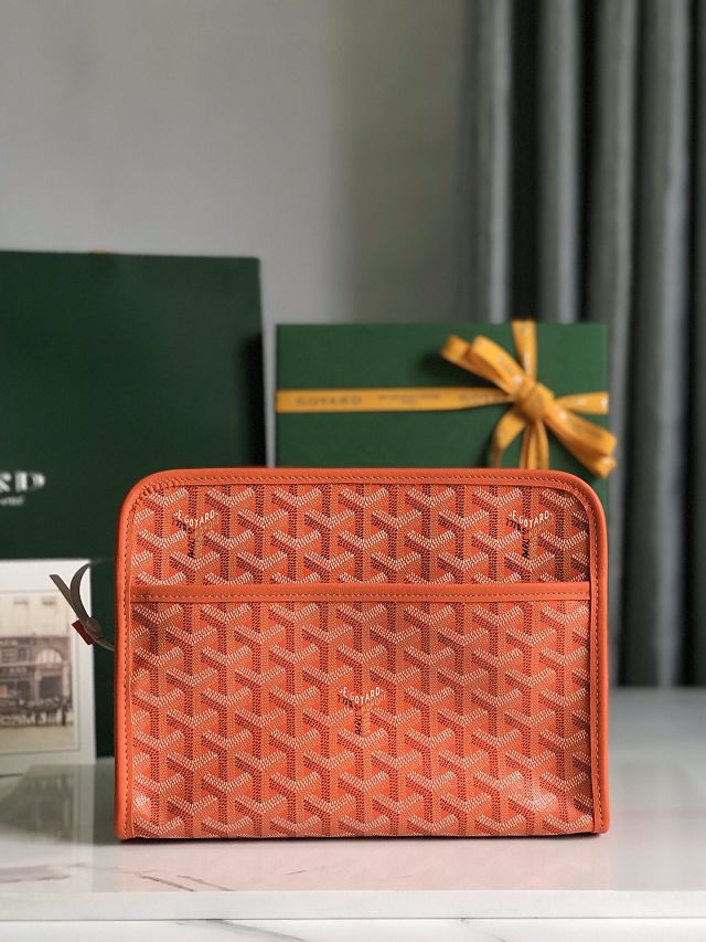 Goyard original canvas clutch GY0008 orange