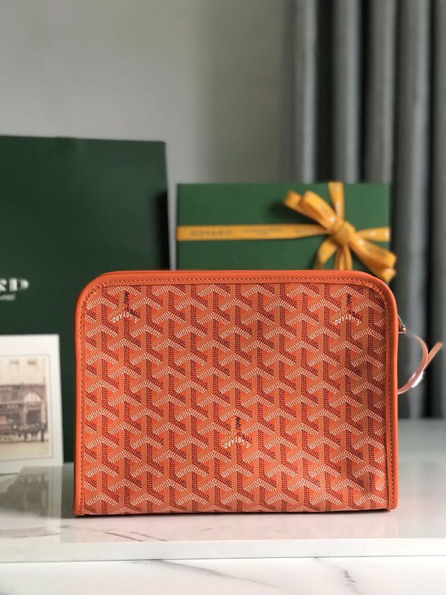 Goyard original canvas clutch GY0008 orange