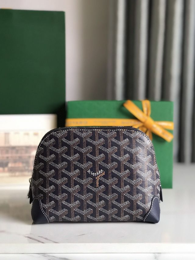 Goyard original canvas vendome cosmetic pouch GY0059 navy blue