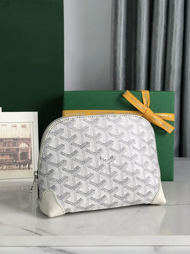 Goyard original canvas vendome cosmetic pouch GY0059 white