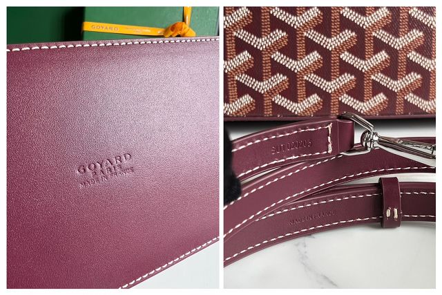 Goyard original canvas vendome mini bag GY0061 burgundy