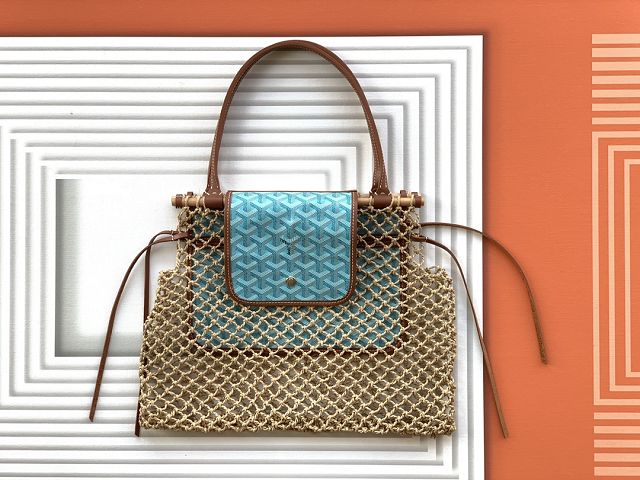 Goyard original raffia mesh aligre bag GY0060 blue