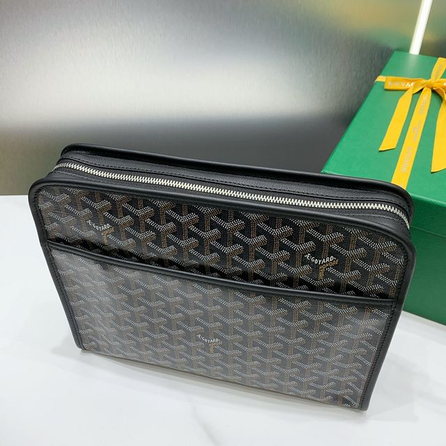 Goyard original canvas large clutch GY0063 black