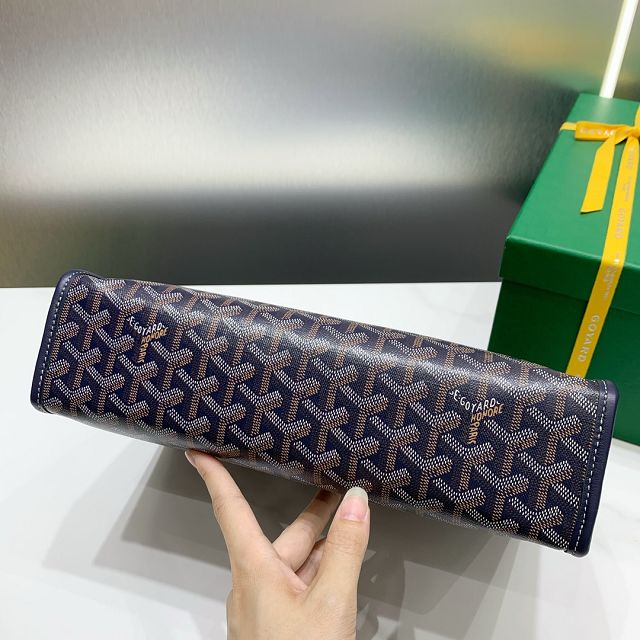 Goyard original canvas large clutch GY0063 navy blue