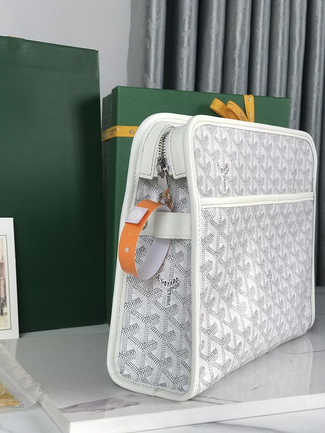 Goyard original canvas large clutch GY0063 white