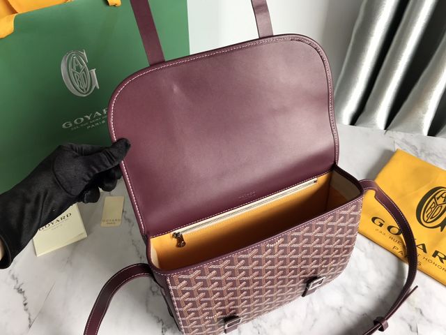 Goyard original canvas belvedere MM bag GY0072 burgundy