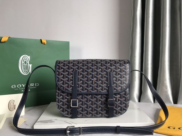 Goyard original canvas belvedere MM bag GY0072 navy blue