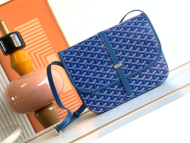 Goyard original canvas belvedere MM bag GY0073 blue