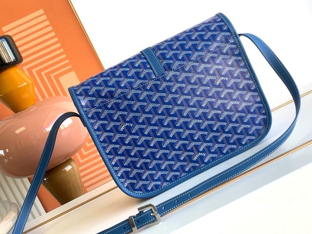 Goyard original canvas belvedere MM bag GY0073 blue