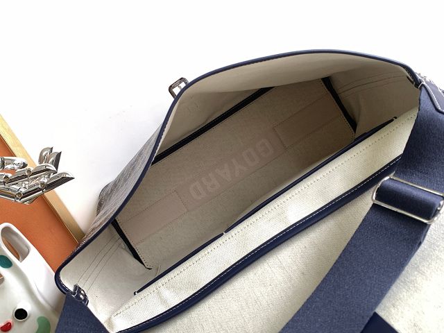 Goyard original canvas capetien messenger bag GY0067 navy blue