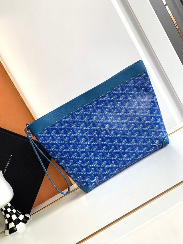 Goyard original canvas conti pouch GY0066 blue