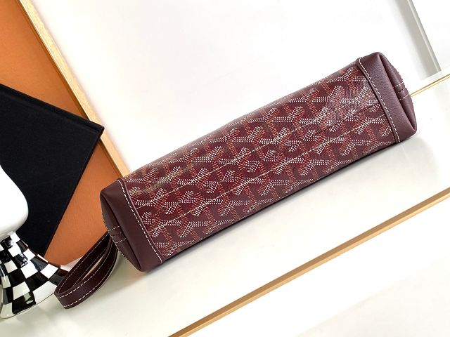 Goyard original canvas conti pouch GY0066 burgundy