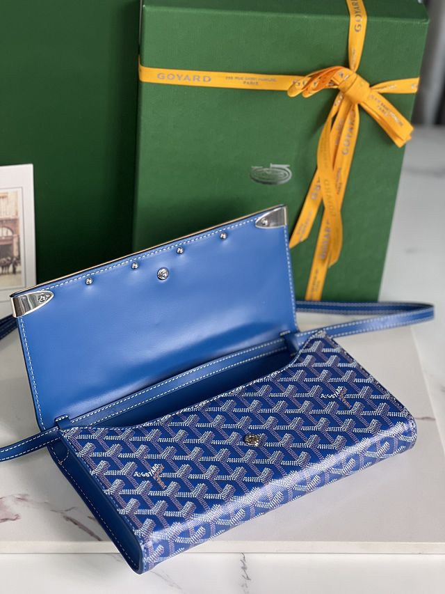 Goyard original canvas monte-carlo PM clutch GY0071 blue