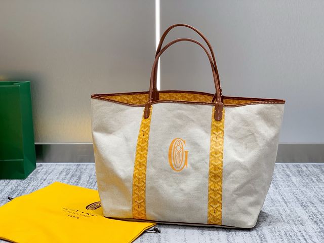 Goyard original cotton saint louis GM bag GY0065 yellow