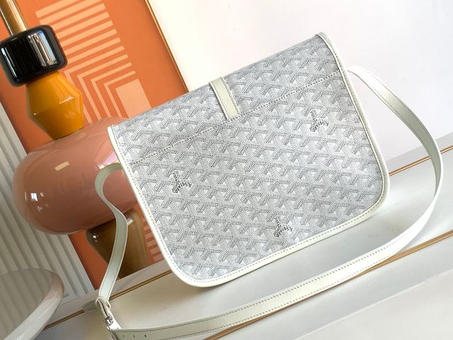 Goyard original canvas belvedere MM bag GY0073 white