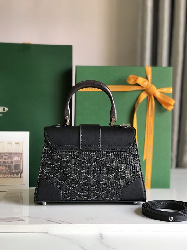 Goyard original canvas saigon structure mini bag GY0009 black