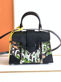 Goyard original canvas saigon structure mini bag GY0009 black&green