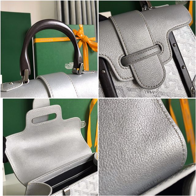 Goyard original canvas saigon structure mini bag GY0009 silver