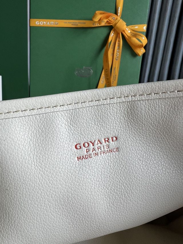 Goyard original calfskin&canvas reversible anjou mini bag GY0084 white