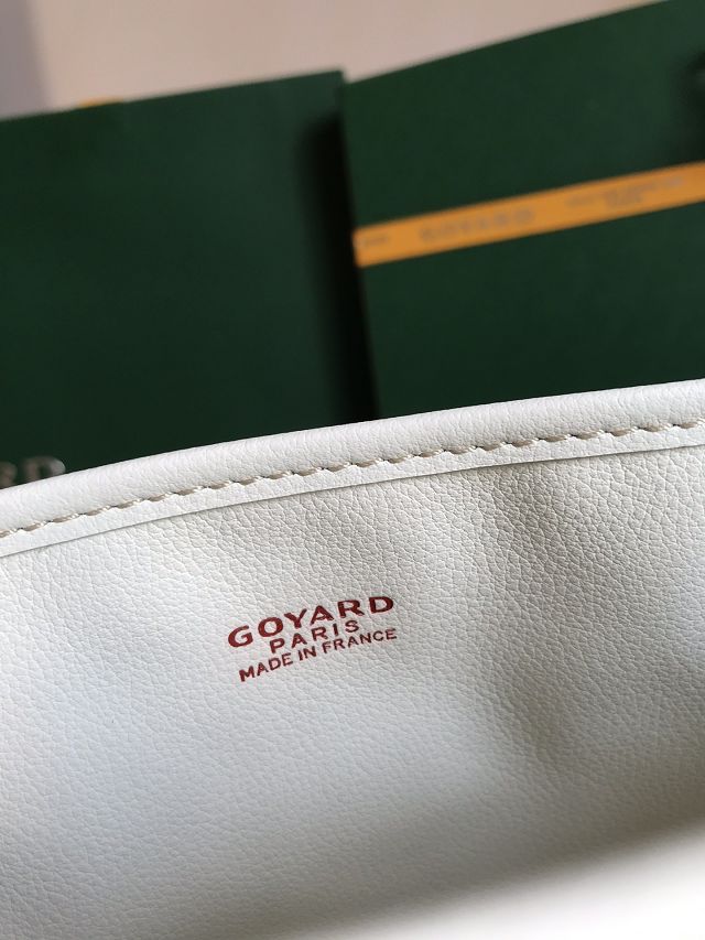 Goyard original calfskin&canvas reversible anjou mini bag GY0086 white