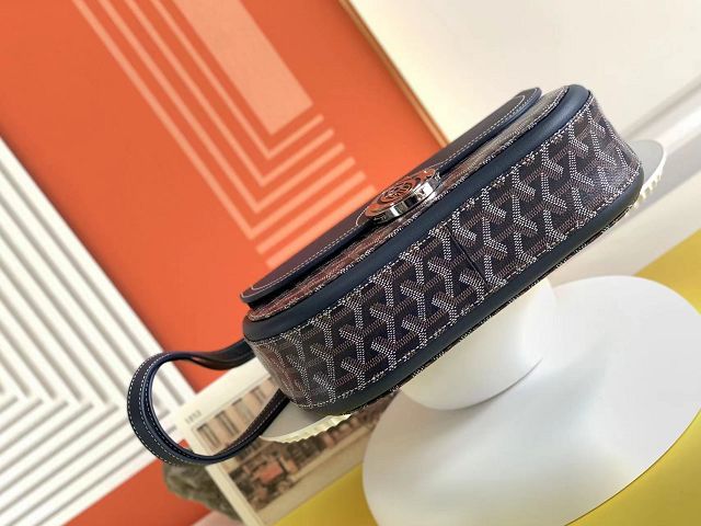 Goyard original calfskin&canvas saint honore 233 bag GY0077 navy blue