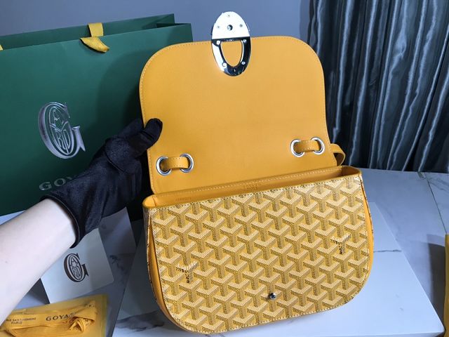 Goyard original calfskin&canvas saint honore 233 bag GY0077 yellow