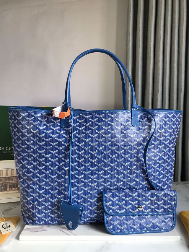 Goyard original canvas saint louis GM bag GY0083 blue