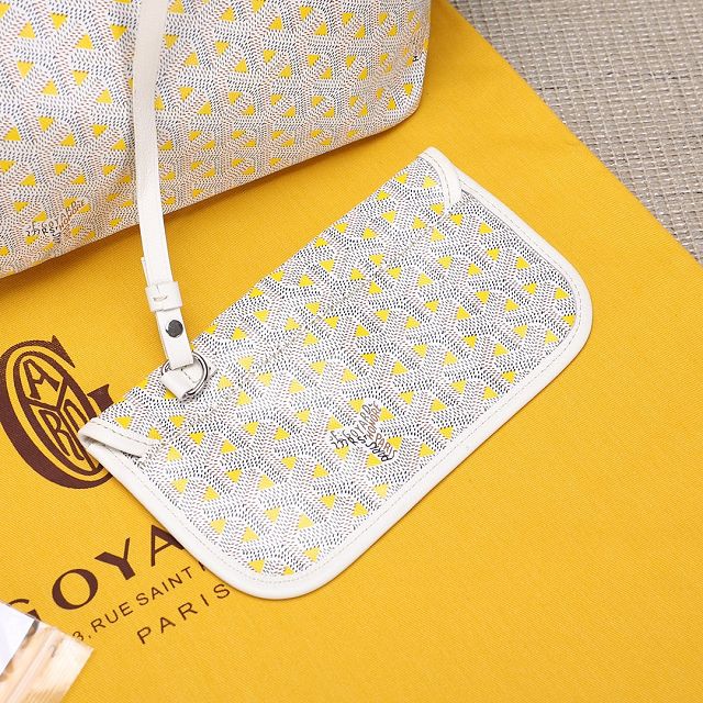 Goyard original canvas saint louis PM bag GY0078 white&yellow