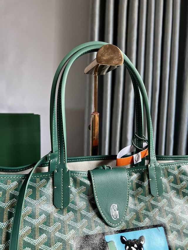 Goyard original canvas saint louis PM bag GY0080 green