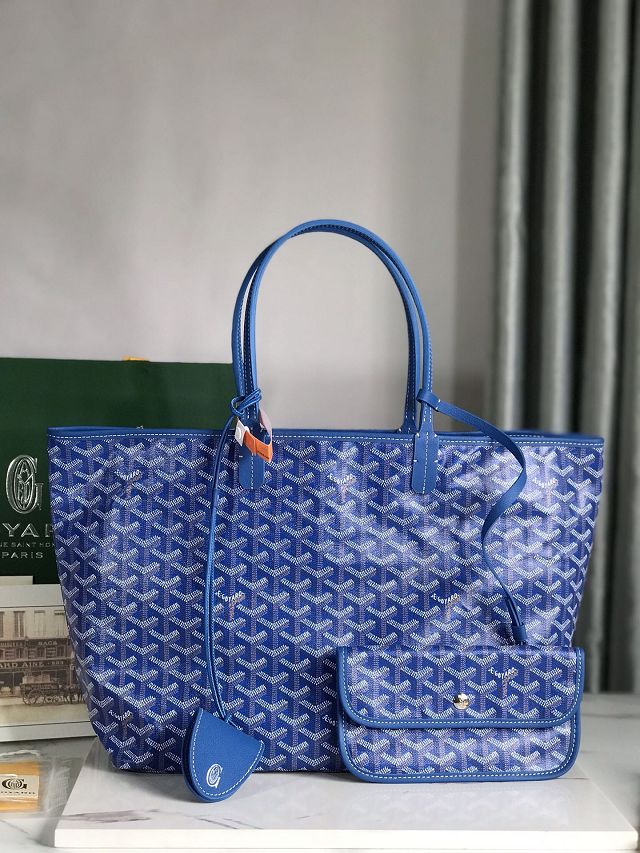 Goyard original canvas saint louis PM bag GY0082 blue