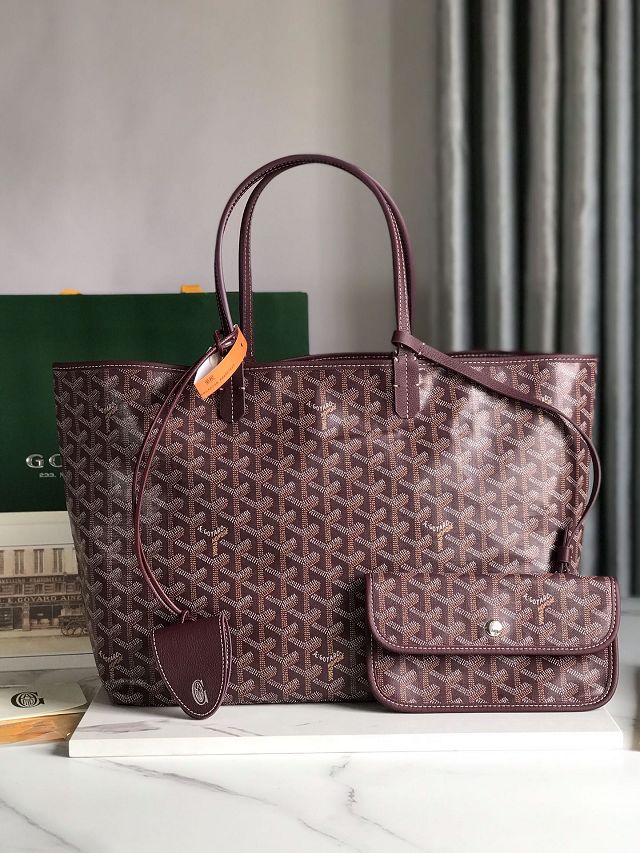 Goyard original canvas saint louis PM bag GY0082 burgundy