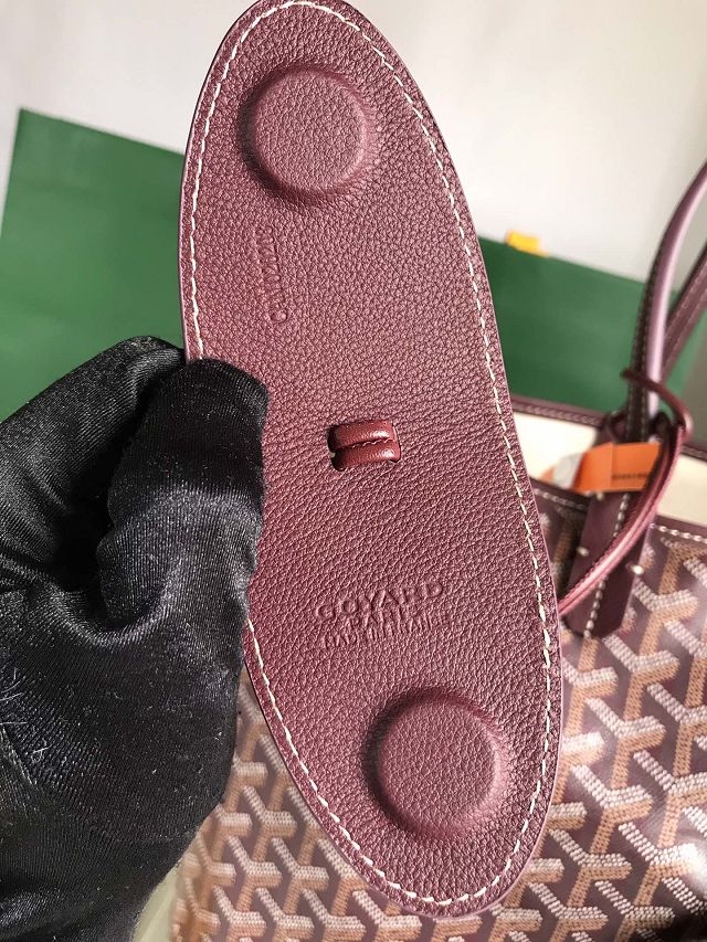 Goyard original canvas saint louis PM bag GY0082 burgundy