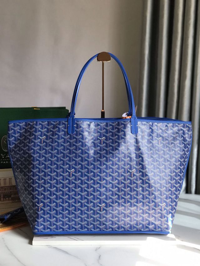 Goyard original calfskin&canvas reversible anjou GM bag GY0088 blue