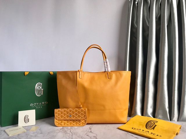 Goyard original calfskin&canvas reversible anjou GM bag GY0088 yellow