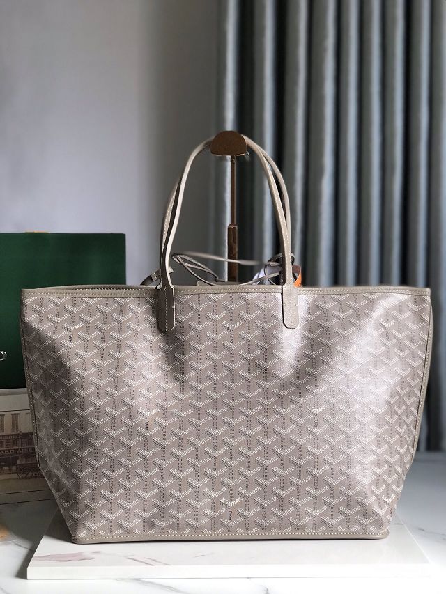 Goyard original calfskin&canvas reversible anjou GM bag GY0088 light grey