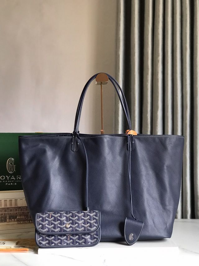 Goyard original calfskin&canvas reversible anjou PM bag GY0087 navy blue