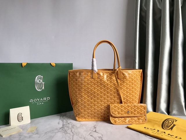 Goyard original calfskin&canvas reversible anjou PM bag GY0087 yellow