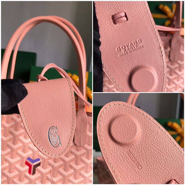 Goyard original calfskin&canvas reversible anjou mini bag GY0086 pink