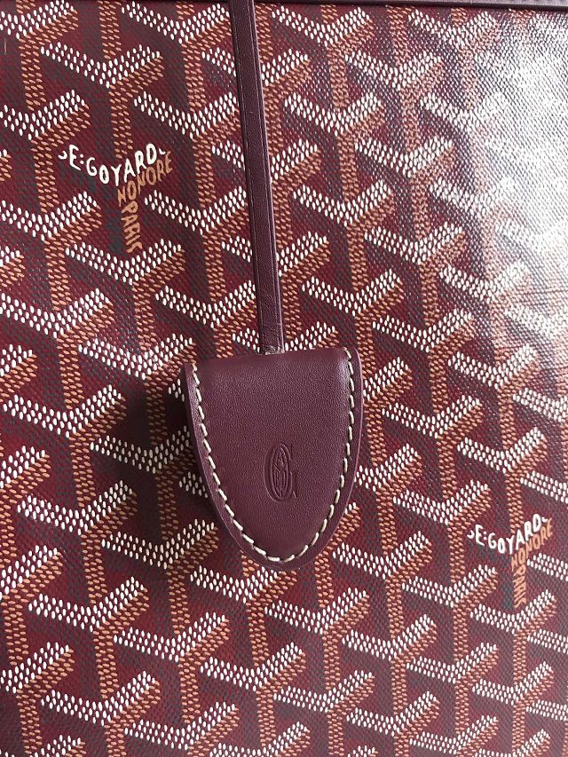 Goyard original canvas bellechasse biaude PM bag GY0091 burgundy