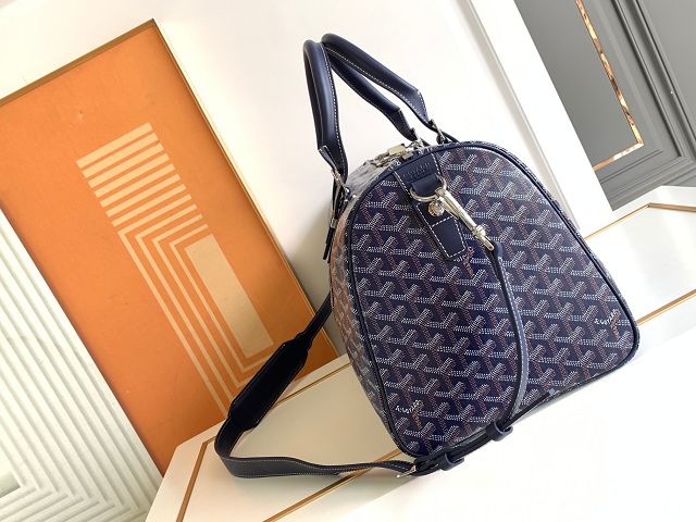 Goyard original canvas boston 45 bag GY0096 navy blue