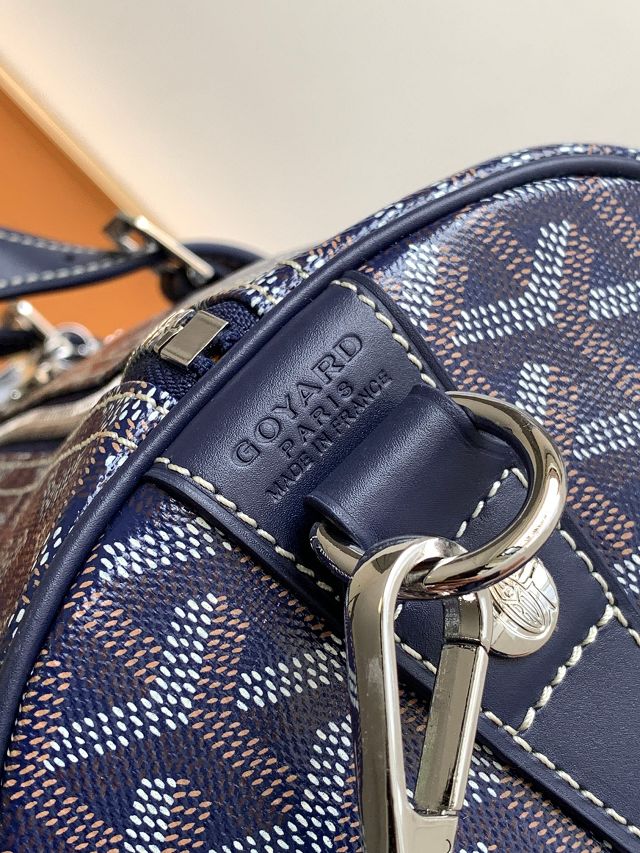 Goyard original canvas boston 45 bag GY0096 navy blue