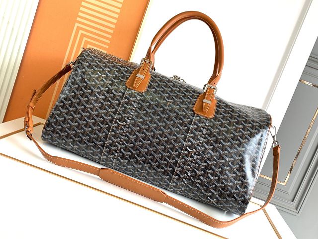 Goyard original canvas boston 50 bag GY0097 black&brown