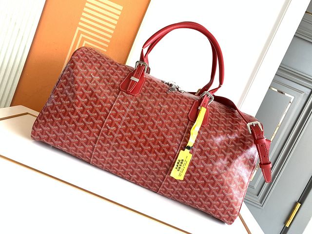 Goyard original canvas boston 50 bag GY0097 red