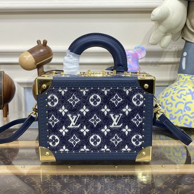 2023 Louis vuitton original monogram canvas soft trunk M20468 blue