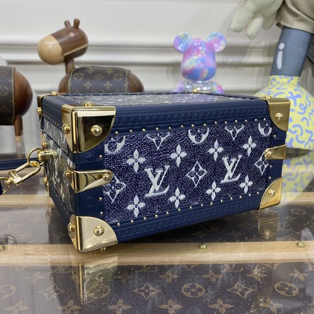 2023 Louis vuitton original monogram canvas soft trunk M20468 blue