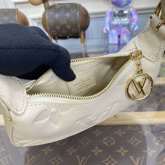 Louis vuitton original calfskin mini moon bag M82519 white