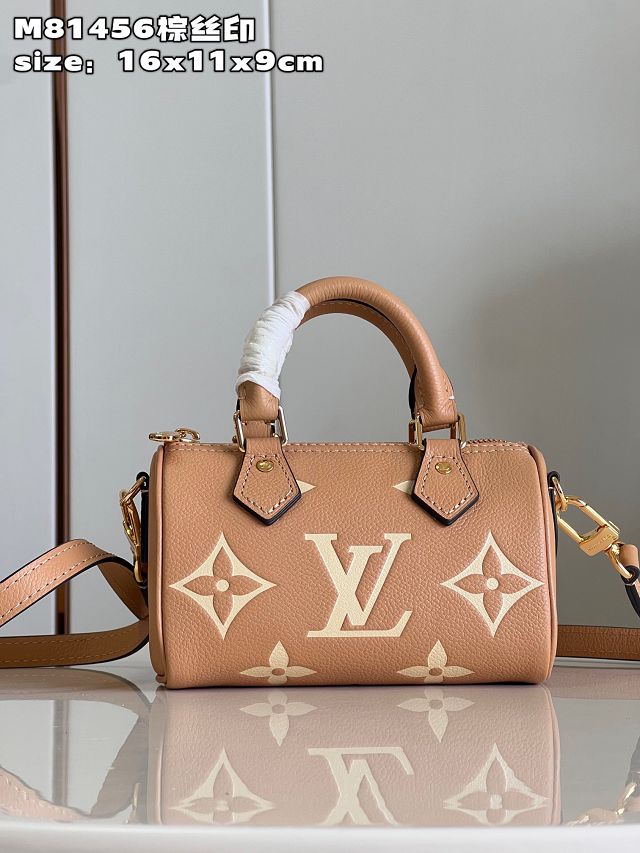 Louis vuitton original calfskin nano speedy M81456 arizona beige