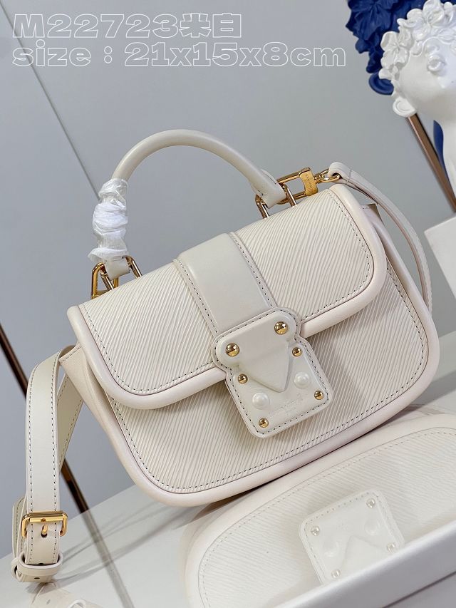 Louis vuitton original epi leather hide&seek bag M22720 white